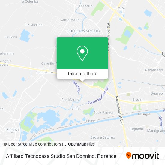 Affiliato Tecnocasa Studio San Donnino map