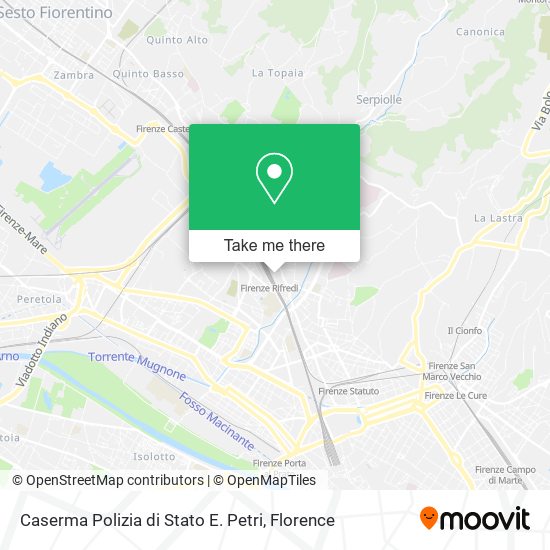 Caserma Polizia di Stato E. Petri map