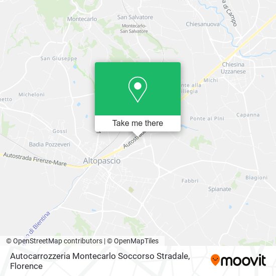 Autocarrozzeria Montecarlo Soccorso Stradale map