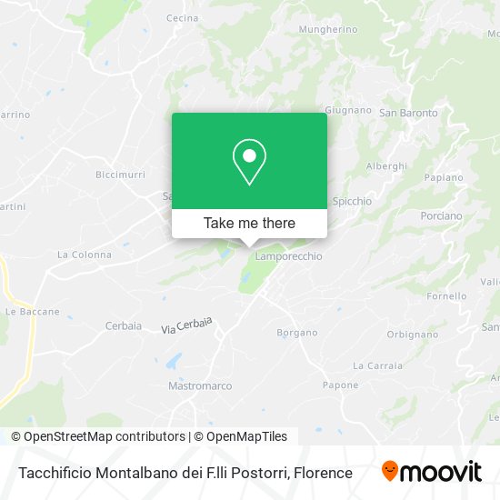 Tacchificio Montalbano dei F.lli Postorri map