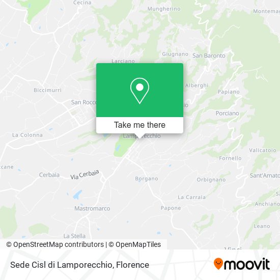 Sede Cisl di Lamporecchio map