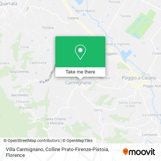 Villa Carmignano, Colline Prato-Firenze-Pistoia map