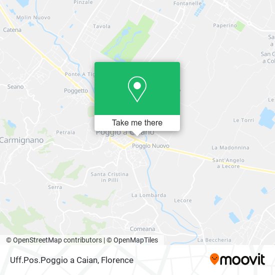 Uff.Pos.Poggio a Caian map