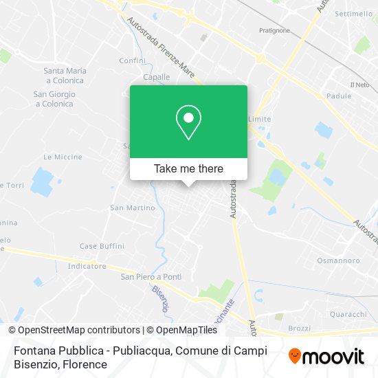 Fontana Pubblica - Publiacqua, Comune di Campi Bisenzio map