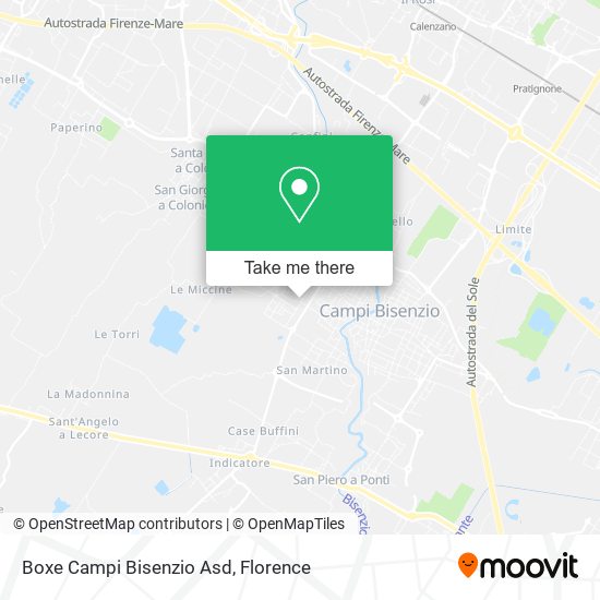 Boxe Campi Bisenzio Asd map
