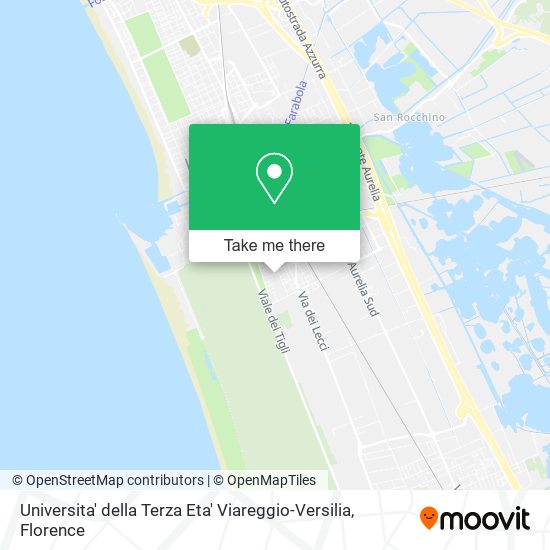 Universita' della Terza Eta' Viareggio-Versilia map