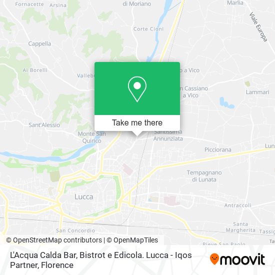 L'Acqua Calda Bar, Bistrot e Edicola. Lucca - Iqos Partner map