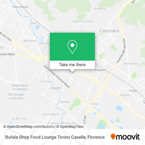 Bufala Shop Food Lounge Torino Caselle map