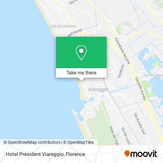 Hotel President Viareggio map