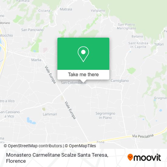 Monastero Carmelitane Scalze Santa Teresa map