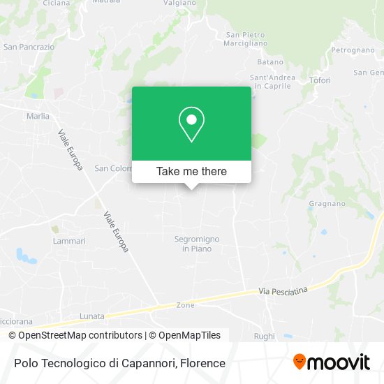 Polo Tecnologico di Capannori map
