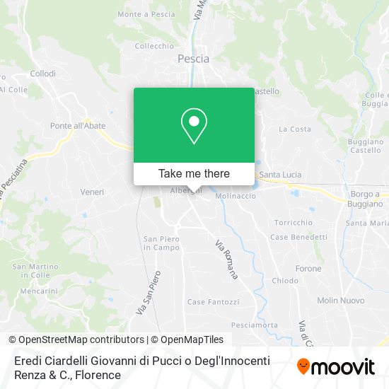Eredi Ciardelli Giovanni di Pucci o Degl'Innocenti Renza & C. map