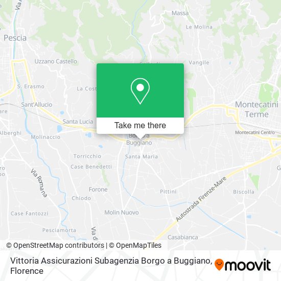 Vittoria Assicurazioni Subagenzia Borgo a Buggiano map