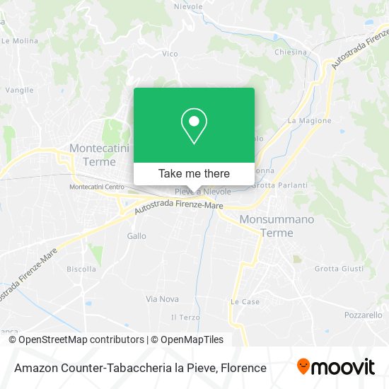 Amazon Counter-Tabaccheria la Pieve map