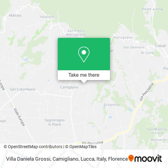 Villa Daniela Grossi, Camigliano, Lucca, Italy map