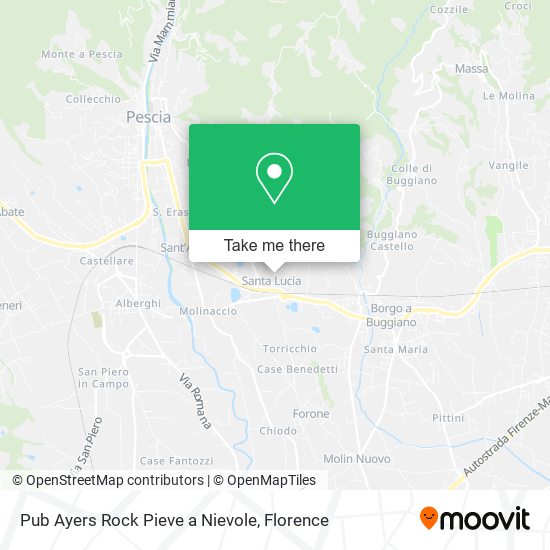 Pub Ayers Rock Pieve a Nievole map