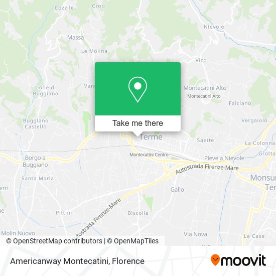 Americanway Montecatini map