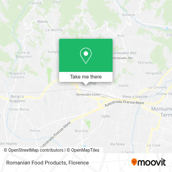 Romanian Food Products map