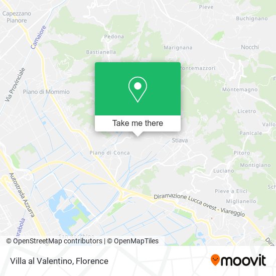 Villa al Valentino map