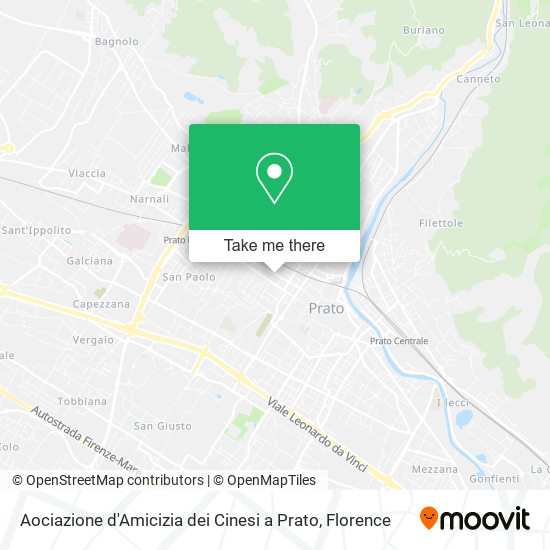 Aociazione d'Amicizia dei Cinesi a Prato map