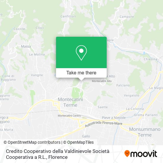 Credito Cooperativo della Valdinievole Società Cooperativa a R.L. map