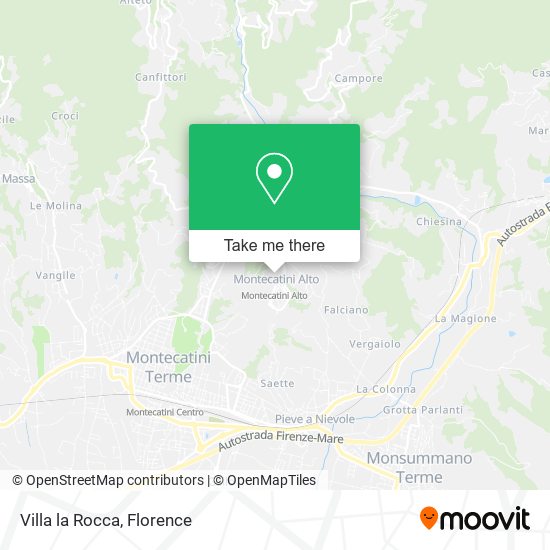 Villa la Rocca map