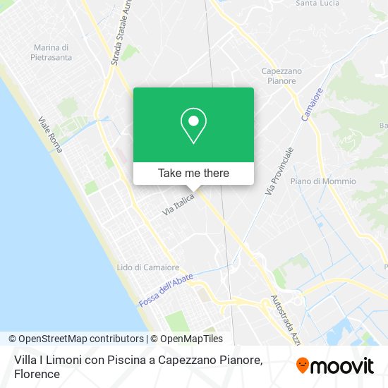 Villa I Limoni con Piscina a Capezzano Pianore map