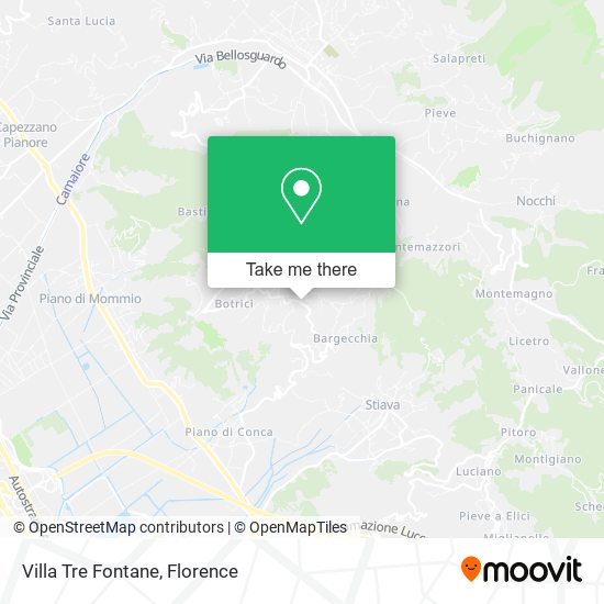 Villa Tre Fontane map