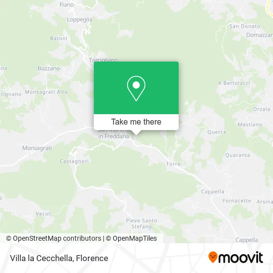 Villa la Cecchella map