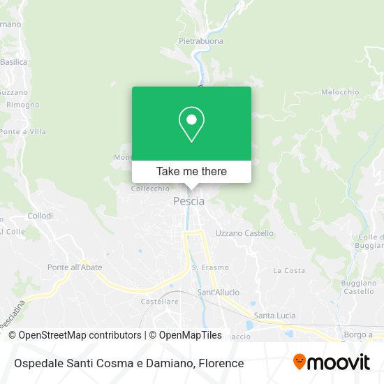 Ospedale Santi Cosma e Damiano map