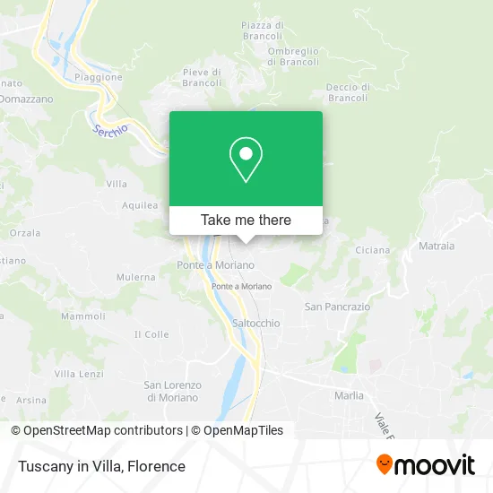 Tuscany in Villa map