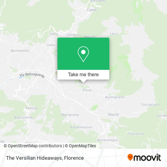 The Versilian Hideaways map
