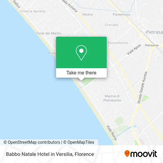 Santa Claus Hotel in Versilia map