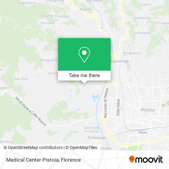 Medical Center Pistoia map