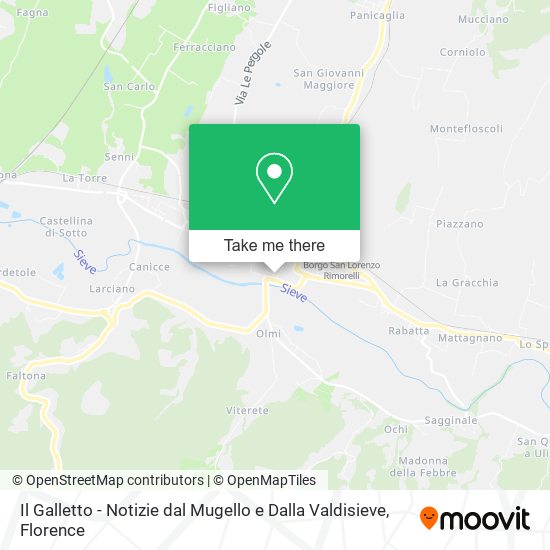 Il Galletto - Notizie dal Mugello e Dalla Valdisieve map