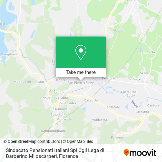 Sindacato Pensionati Italiani Spi Cgil Lega di Barberino Mlloscarperi map
