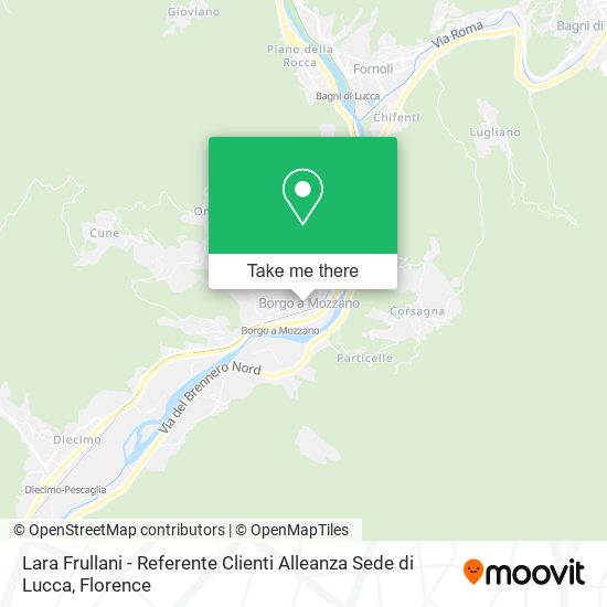 Lara Frullani - Referente Clienti Alleanza Sede di Lucca map