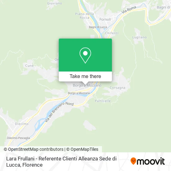 Lara Frullani - Client Reference Alleanza Lucca Headquarters map