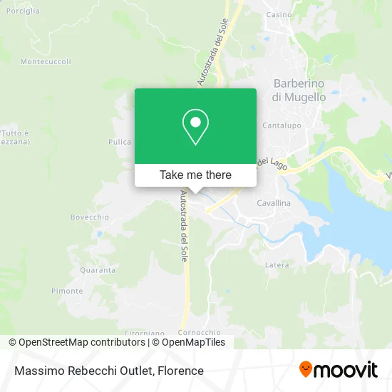 Massimo Rebecchi Outlet map