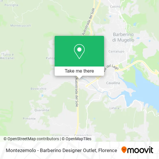 Montezemolo - Barberino Designer Outlet map
