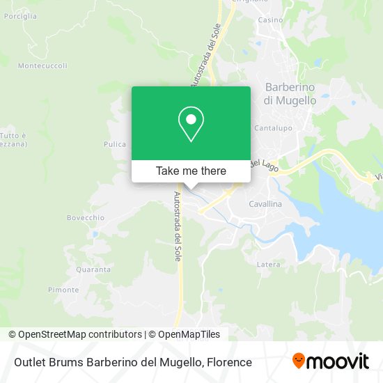 Outlet Brums Barberino del Mugello map