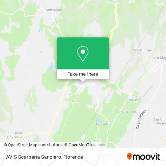 AVIS Scarperia Sanpiero map