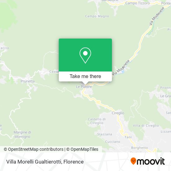 Villa Morelli Gualtierotti map