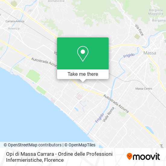 Opi di Massa Carrara - Ordine delle Professioni Infermieristiche map