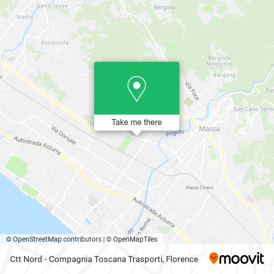 Ctt Nord - Compagnia Toscana Trasporti map