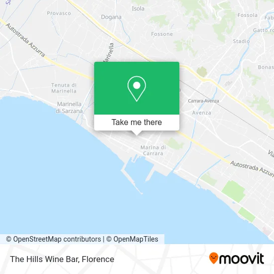 The Hills Wine Bar map