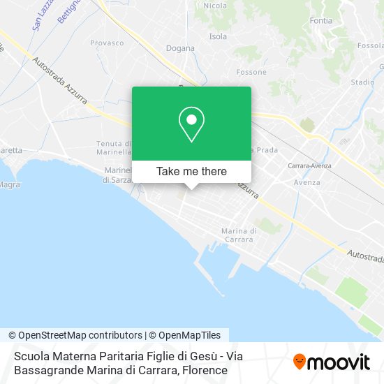 Scuola Materna Paritaria Figlie di Gesù - Via Bassagrande Marina di Carrara map