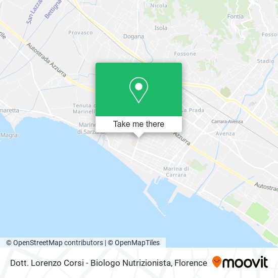 Dott. Lorenzo Corsi - Biologo Nutrizionista map