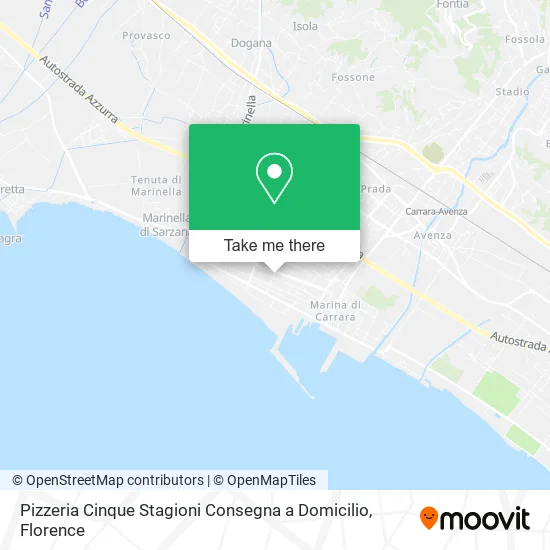 Pizzeria Cinque Stagioni Consegna a Domicilio map