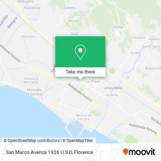 San Marco Avenza 1926 U.S.D map